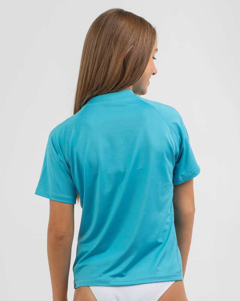 Rip Curl Girls' Golden Ray Short Sleeve Rash Vest for Womens