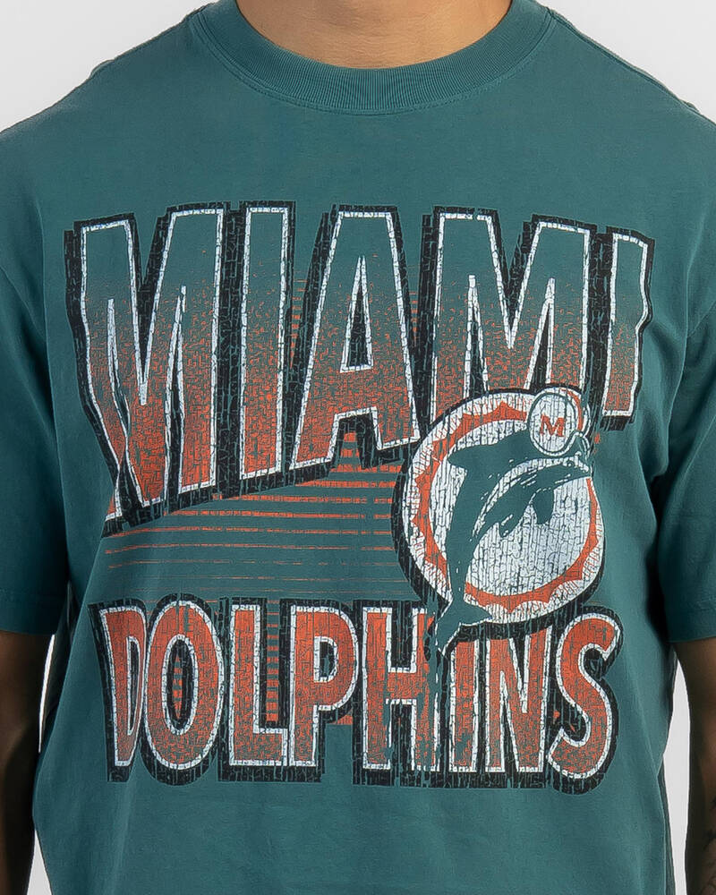Mitchell & Ness Miami Dolphins Incline Stack T-Shirt for Mens