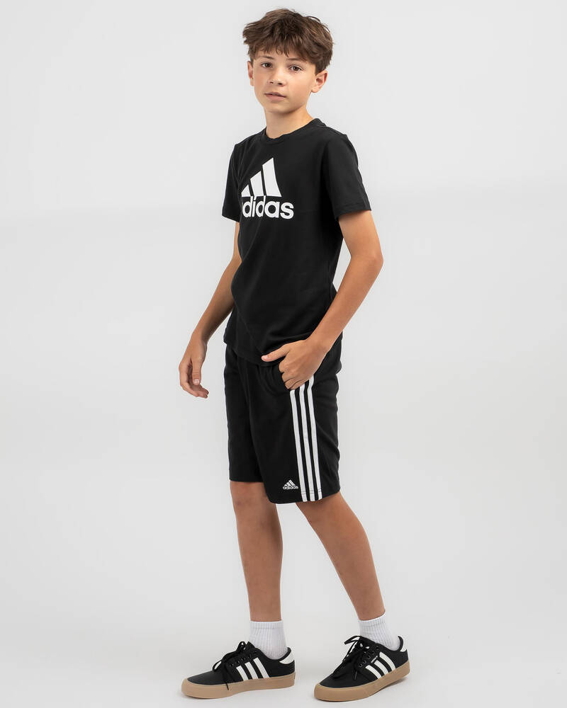 adidas Boys' 3 Stripe Knit Shorts for Mens