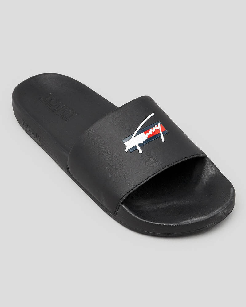 Tommy Hilfiger Signature Mens' Pool Slides for Mens