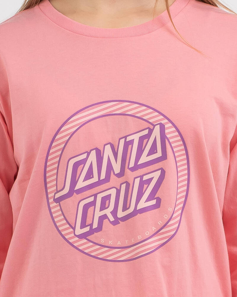 Santa Cruz Girls' Striped Reverse Dot Long Sleeve T-Shirt for Womens image number null