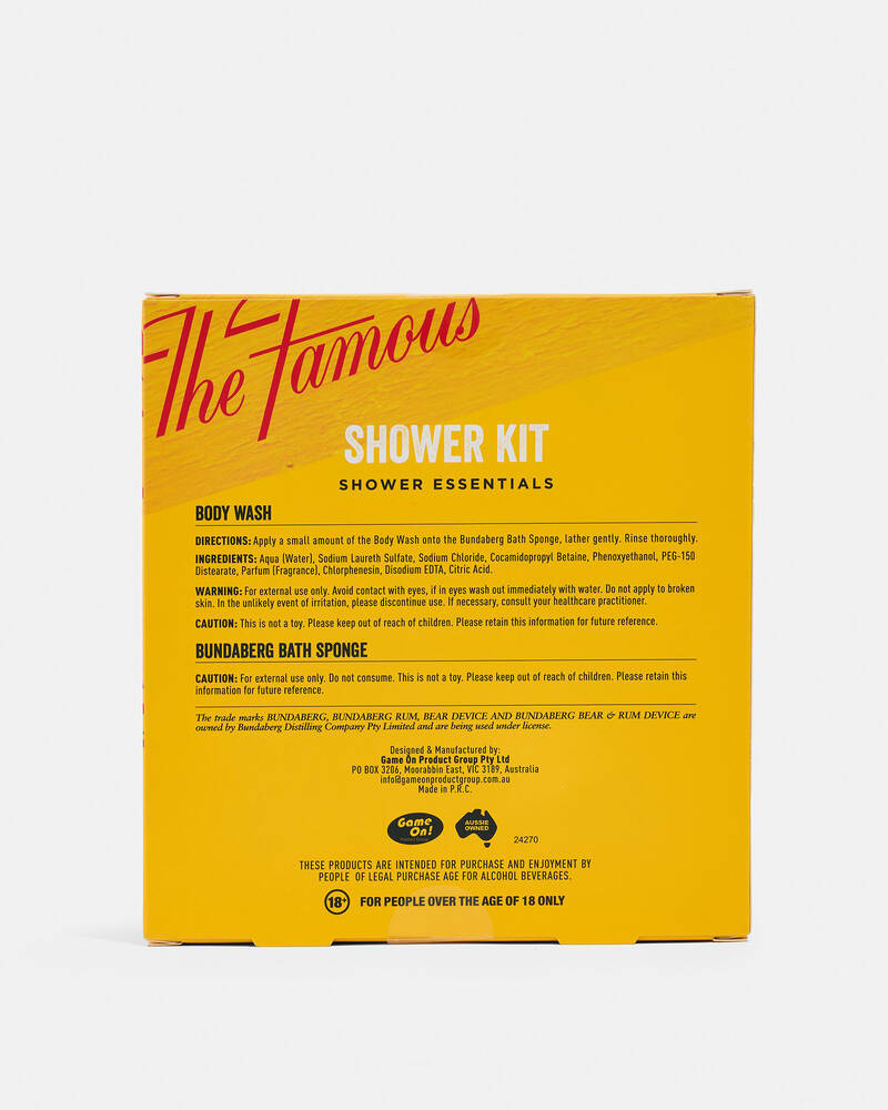 Bundaberg Rum Shower Kit for Mens