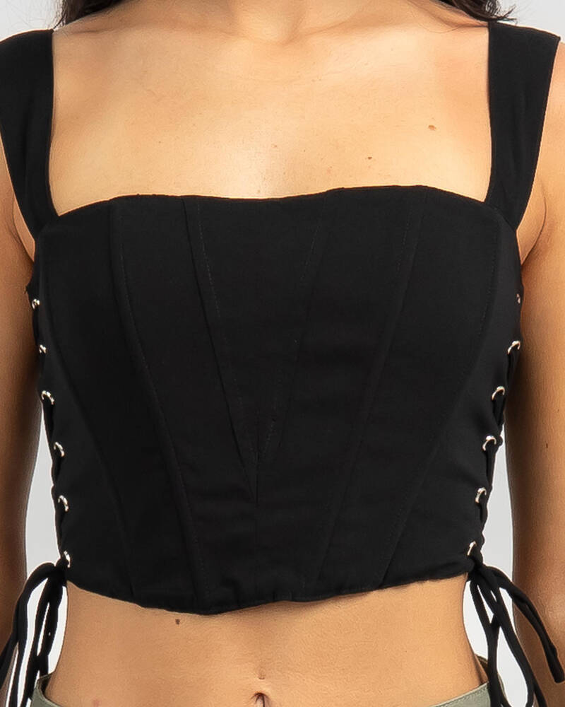 Ava And Ever Jo Lace Up Corset Top for Womens