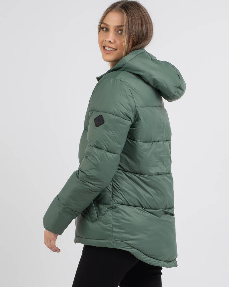 Roxy Oceanside Wanderer Hooded Puffer Jacket for Womens