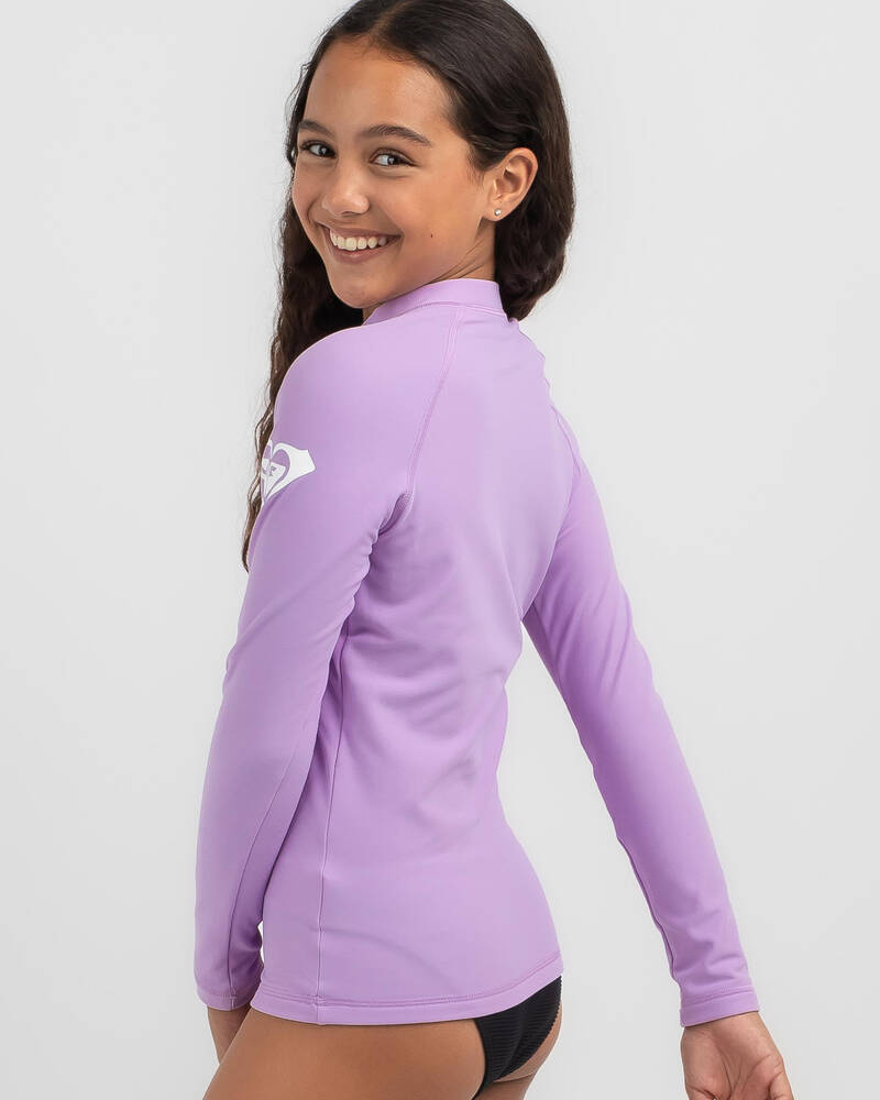 Roxy Girls' Heater Long Sleeve Lycra Rash Vest for Womens