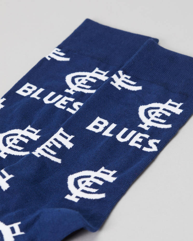 FOOT-IES Carlton Blues Mascot Organic Cotton Socks for Mens