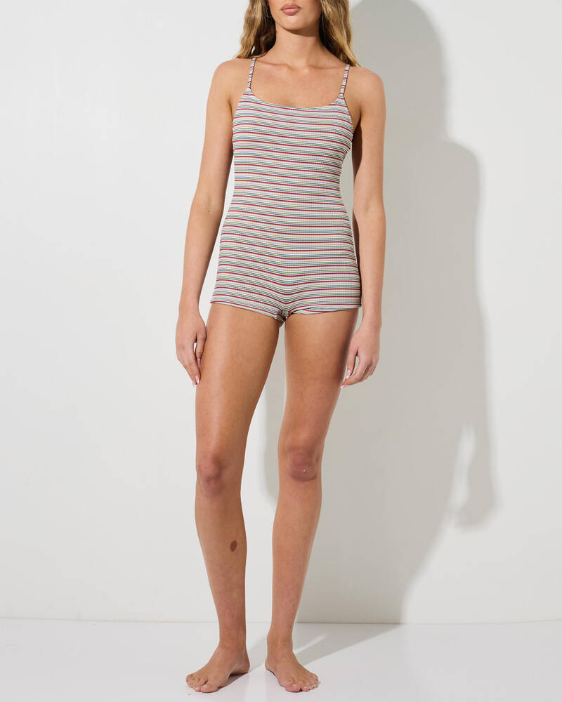 Roxy Sunset Stripe Boyleg One Piece Swimsuit for Womens
