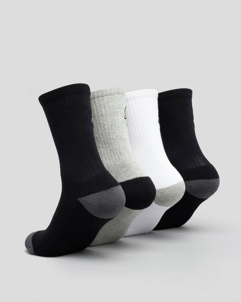 Santa Cruz Boys' Oval Dot Crew Socks 4 Pack for Mens