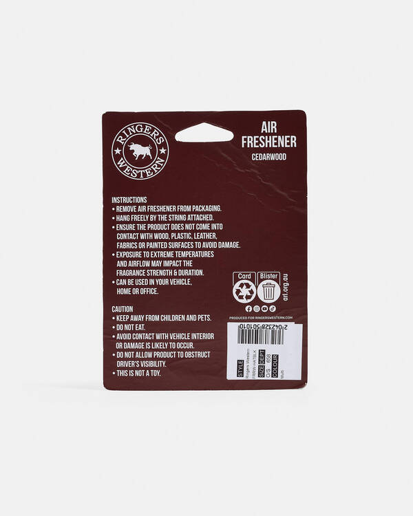 Ringers Western Cedarwood Cowboy Hat Air Freshener for Unisex