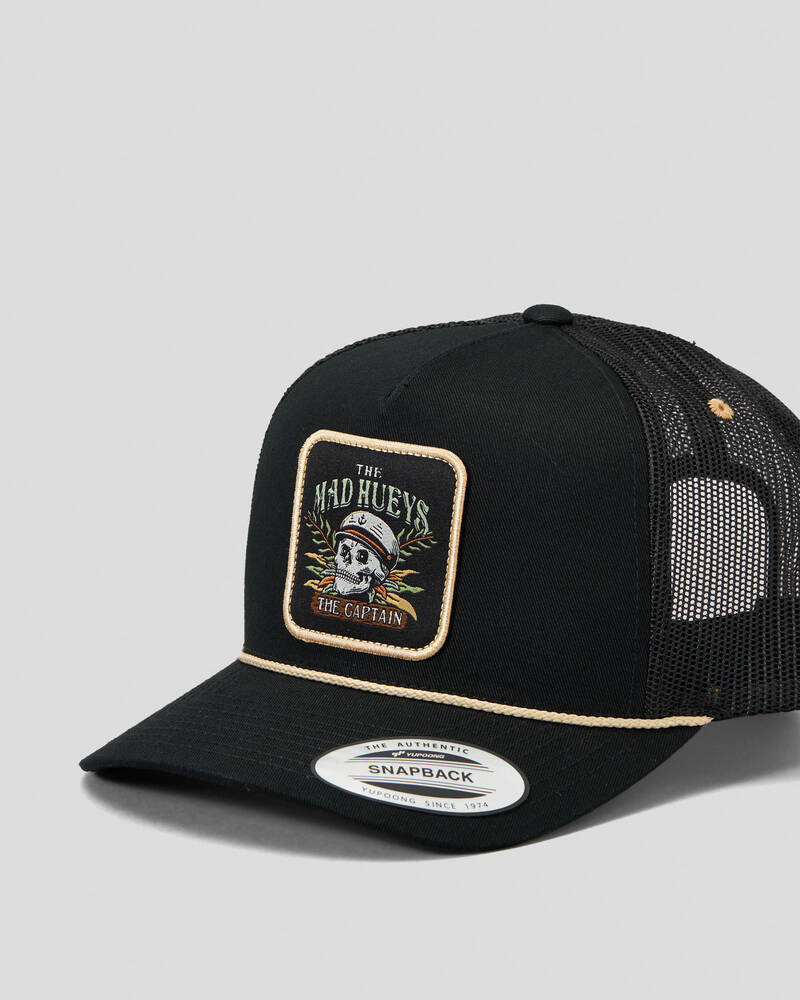 The Mad Hueys Shipwrecked Captain Twill Trucker Cap for Mens