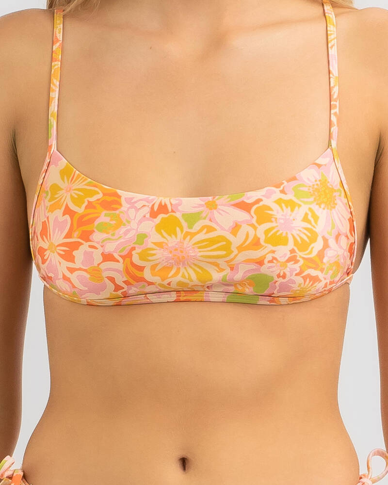 Rhythm Evangeline Floral Crop Bikini Top for Womens