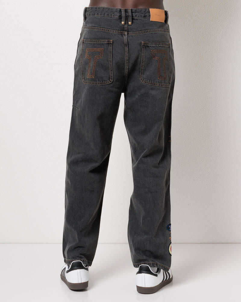 Thrills Against All Odds Mid Slacker Relaxed Long Denim Jeans for Mens