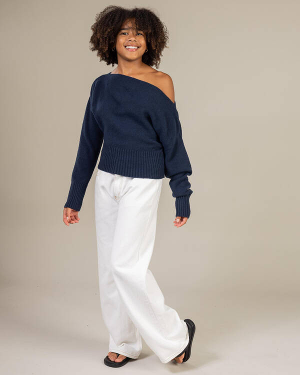 Ava And Ever Girls' Anni Off Shoulder Knit Jumper for Womens