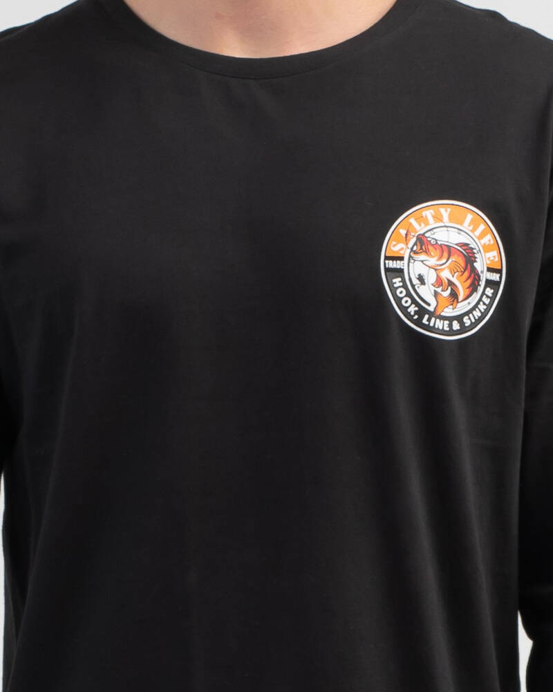 Salty Life Hooked Long Sleeve T-Shirt for Mens