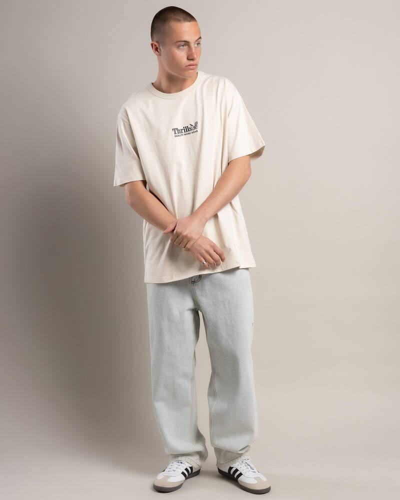 Thrills Workwear Embroidered Merch Fit T-Shirt for Mens