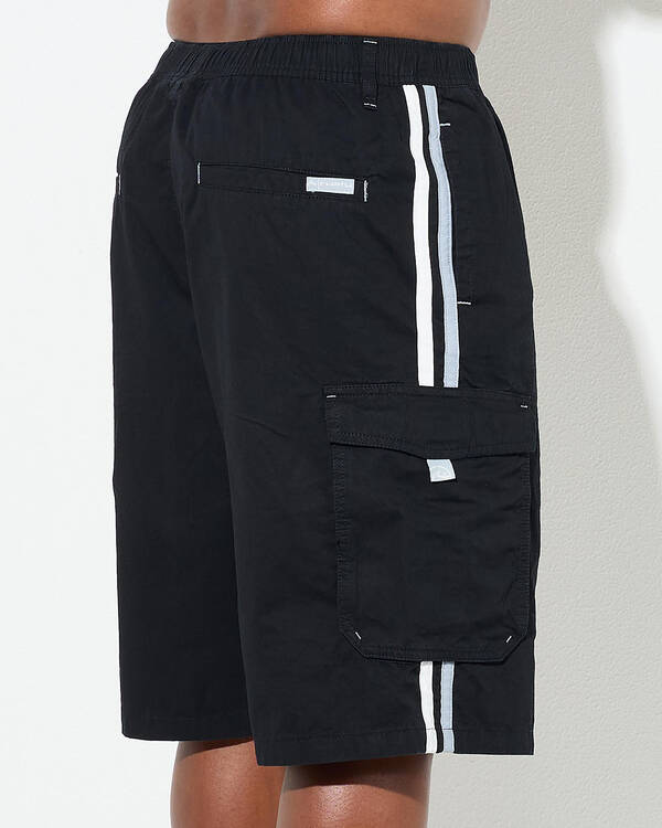 Rusty 8-Ball Elastic Cargo Shorts for Mens
