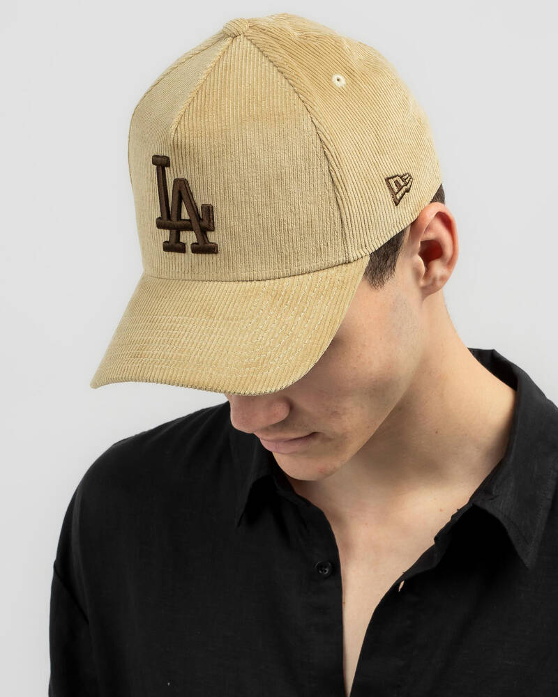 New Era Los Angeles Dodgers Camel Cord 9Forty A-Frame Snapback Cap for Mens