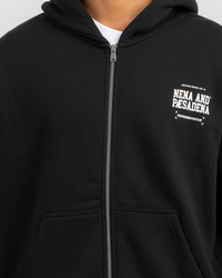 Nena & Pasadena Overtaking Relaxed Hooded Zip Sweater for Mens image number null