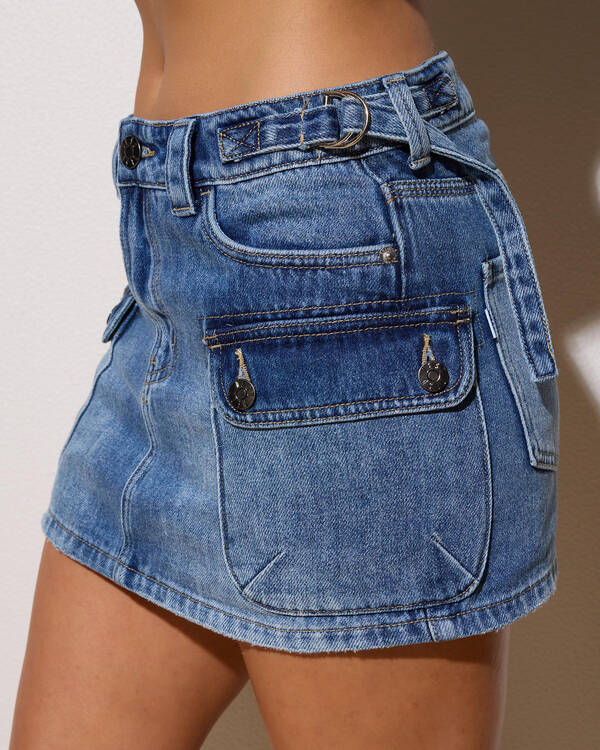 DESU Juno Cargo Denim Skort for Womens