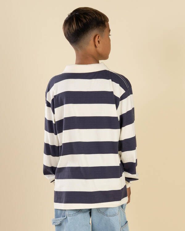 Santa Cruz Boys' Reverse Dot Patch Long Sleeve Polo T-Shirt for Mens