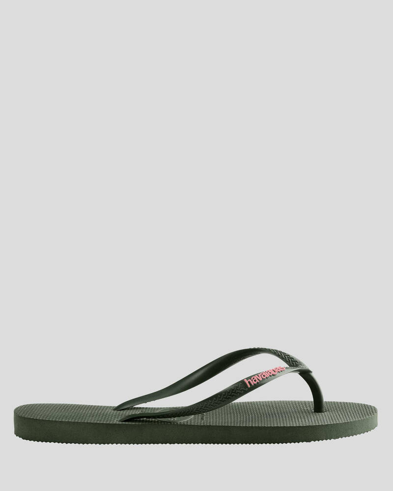 Havaianas Slim Rubber Logo Thongs for Womens