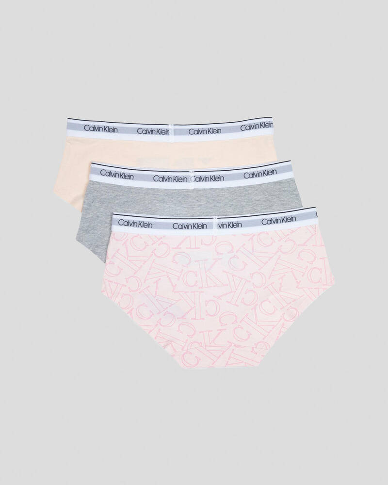 Calvin Klein Girls' Bikini Brief 3 Pack for Womens