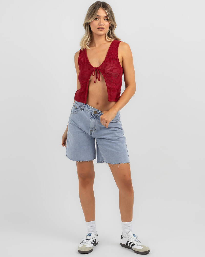 Ava And Ever Kerr Crochet Tie Top for Womens