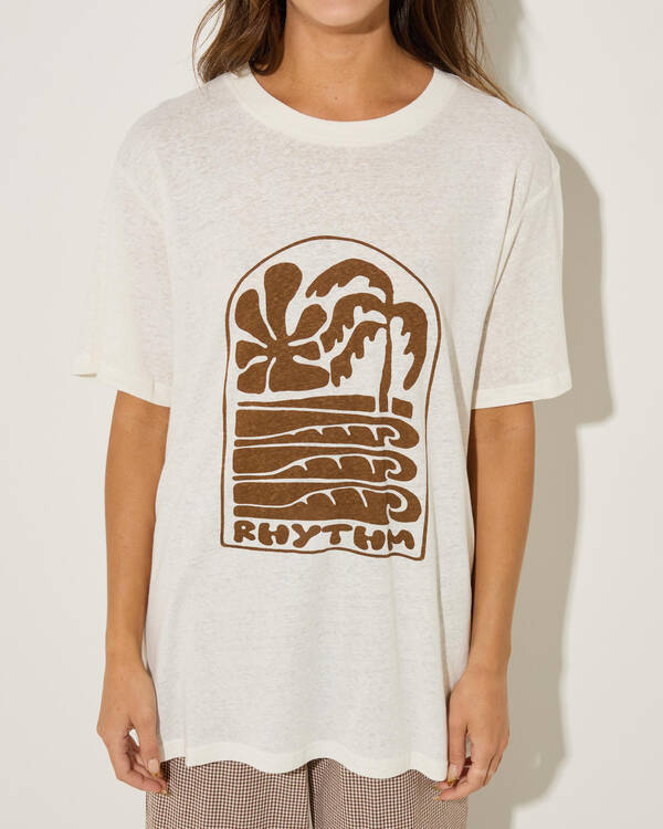 Rhythm Palm And Sun Oversized T-Shirt for Womens