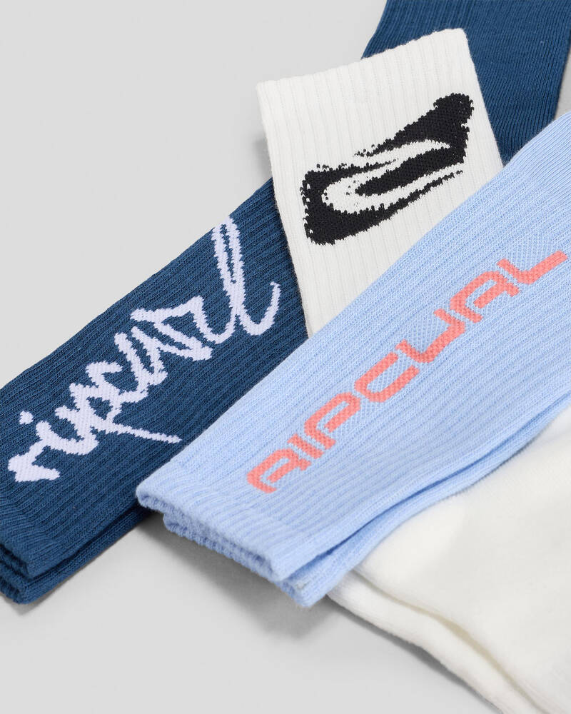 Rip Curl Retro Crew Socks 3 Pack for Mens