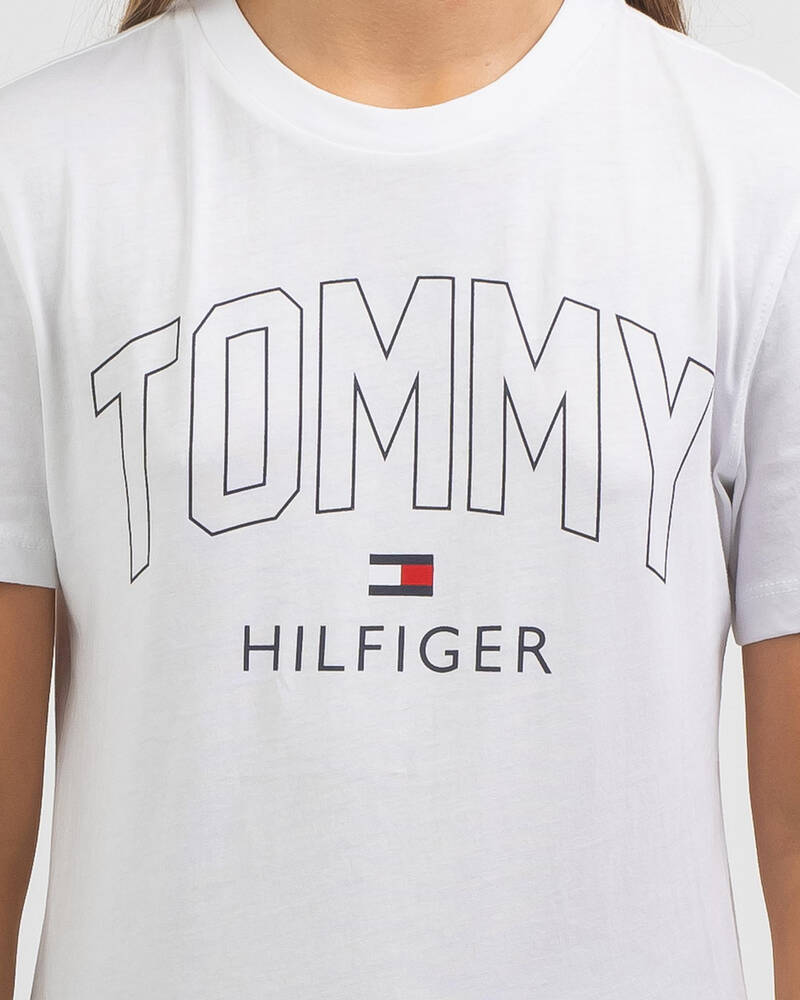Tommy Hilfiger Girls' Latam Tommy Logo T-Shirt for Womens