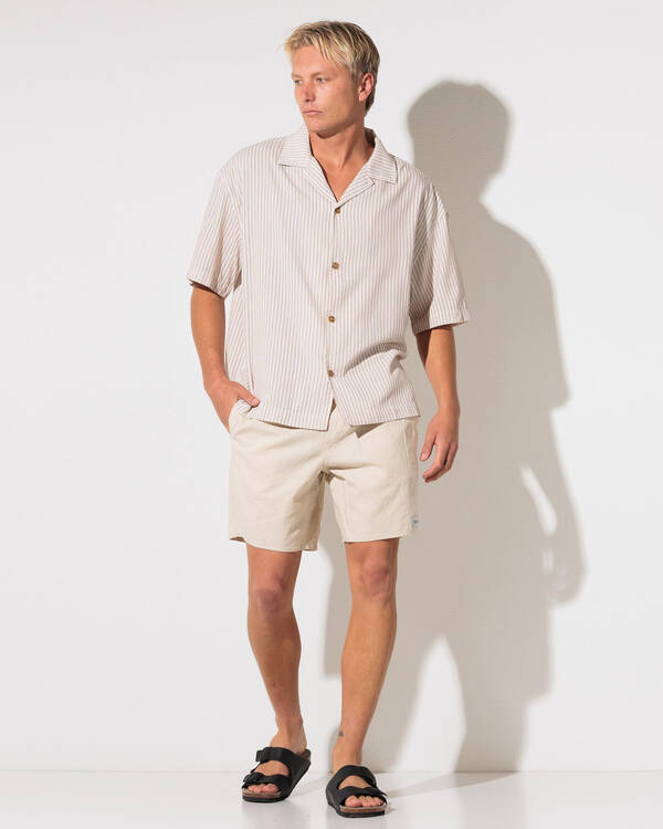 Rhythm Benny Relaxed Stripe Short Sleeve Shirt for Mens