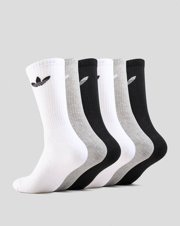 adidas Trefoil Crew Socks 6 Pack for Mens