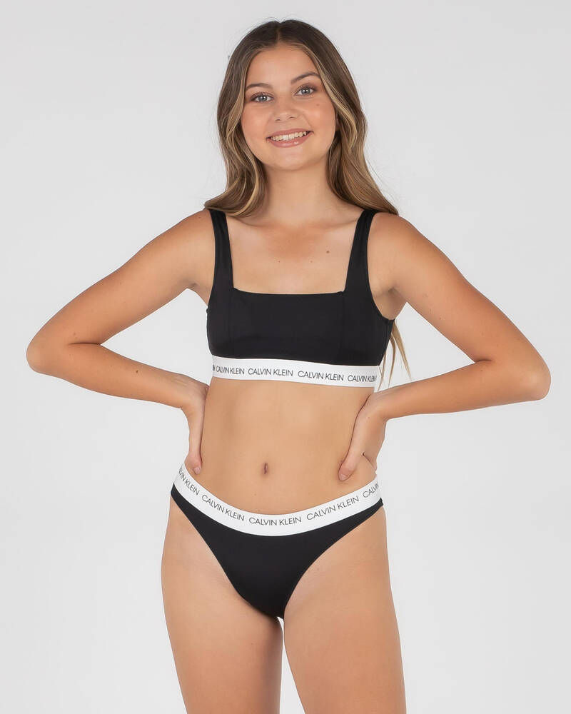 Calvin Klein Girls' CK Logo Bikini for Womens