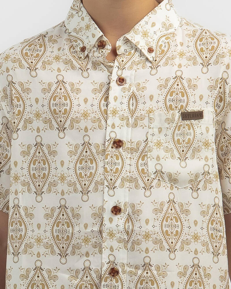 Skylark Boys' Script Short Sleeve Shirt for Mens