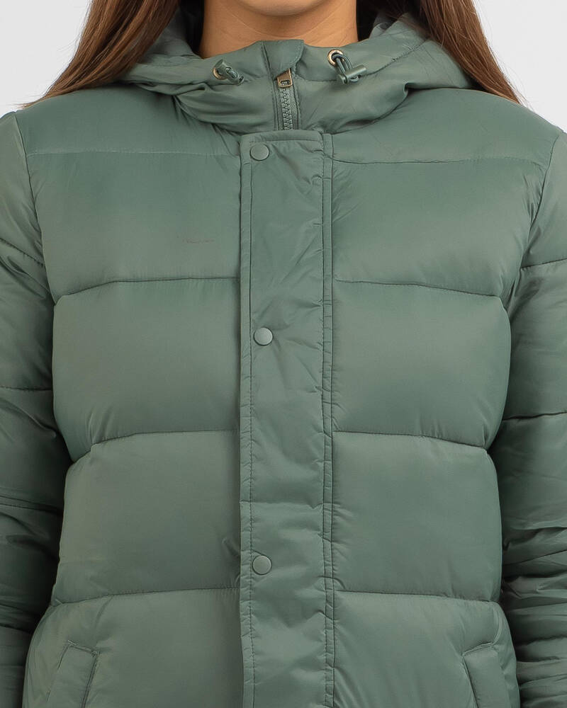 Roxy Ocean Peaks Hooded Puffer Jacket for Womens