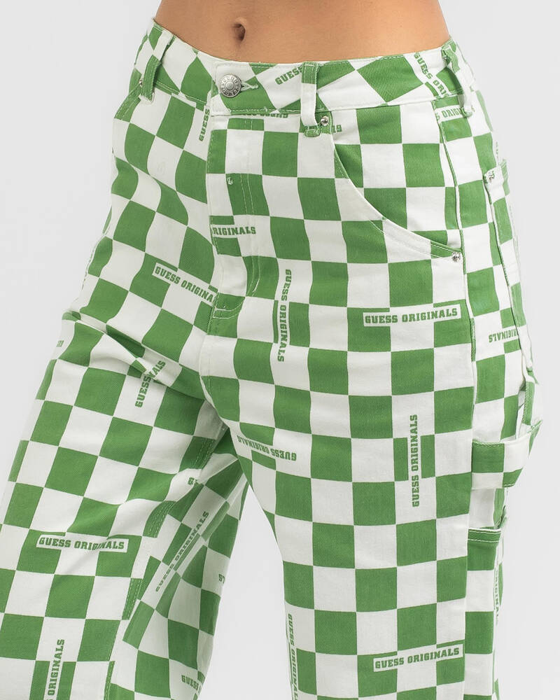 GUESS Originals Checkered Carpenter Pants for Womens
