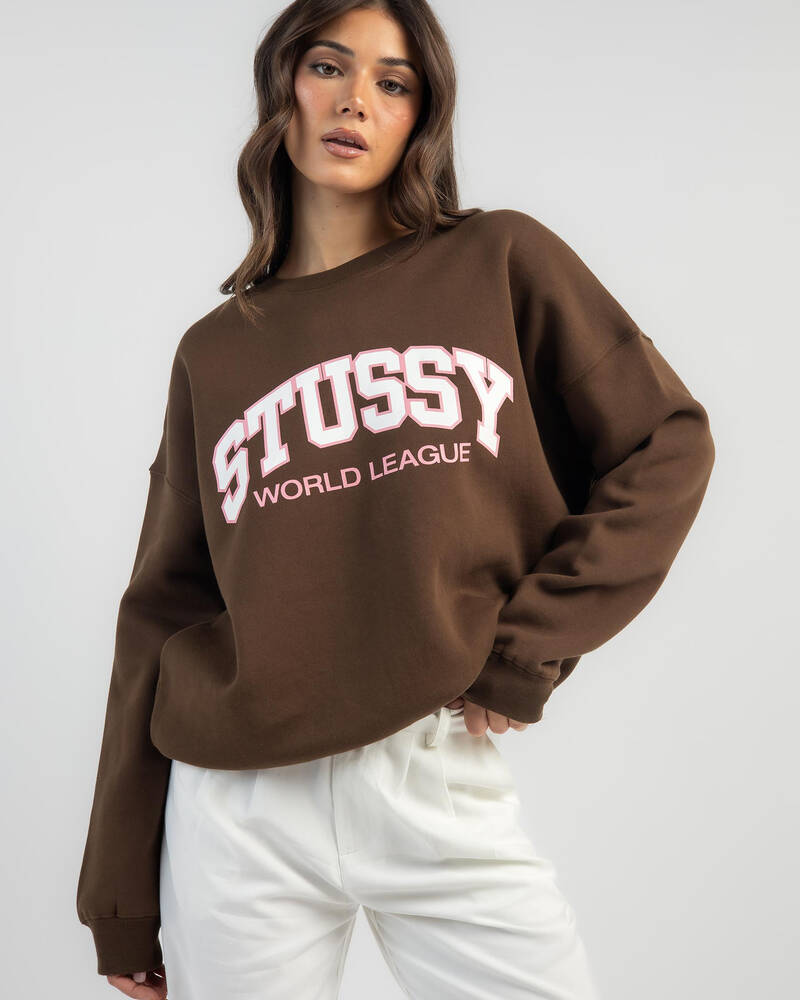 Stussy World League Oversized Sweatshirt for Womens