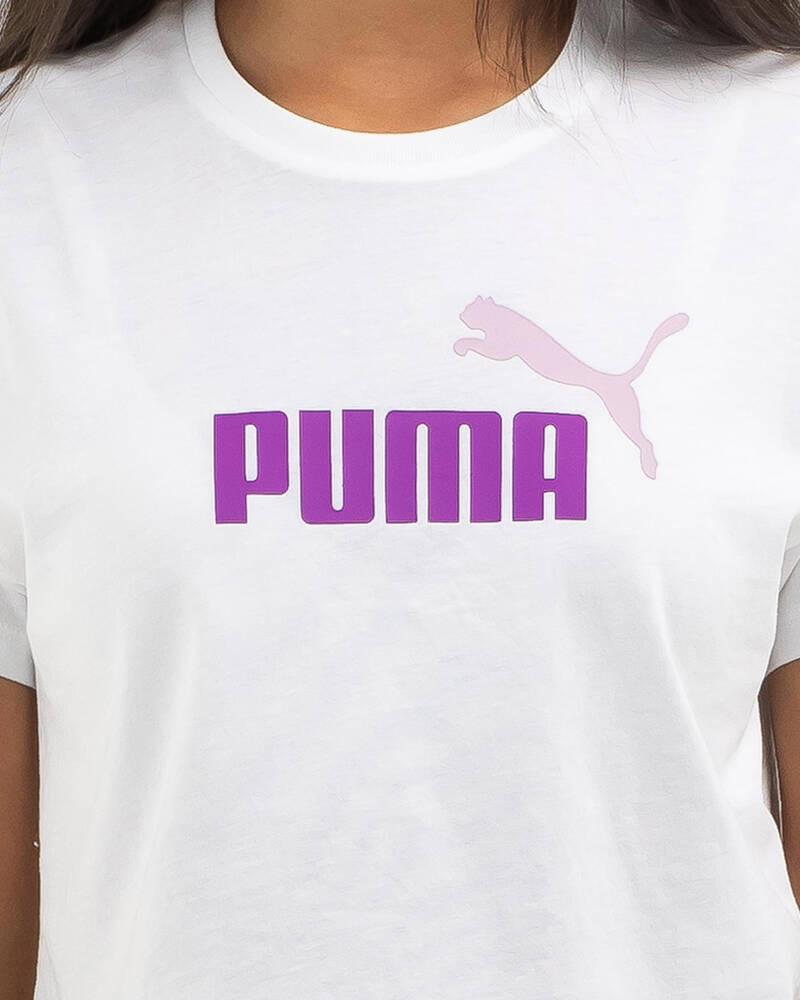 Puma Girls' Logo Cropped T-Shirt for Womens