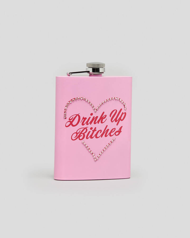 Get It Now Drink up B*tches Metal Flask for Womens