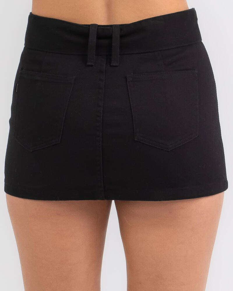 DESU Low Rise Buckle Mini Skirt for Womens