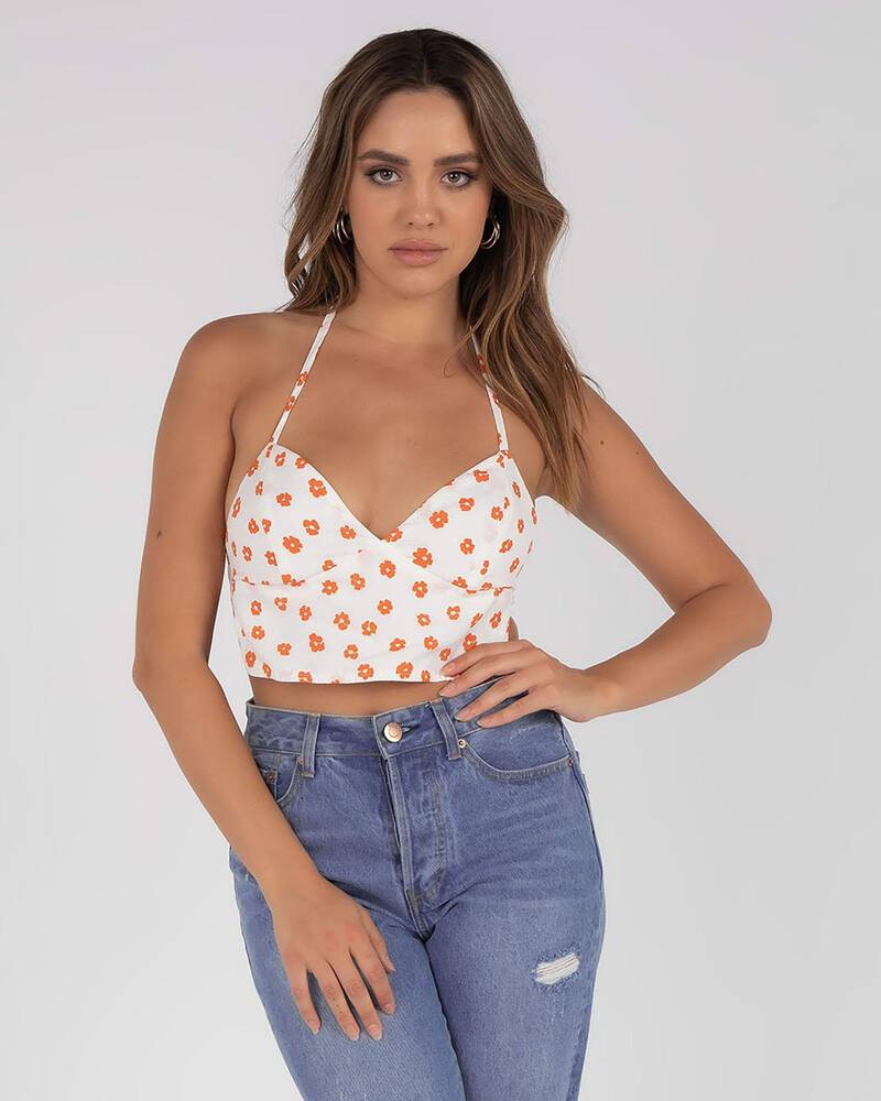 Ava And Ever Picking Flowers Halter Top for Womens