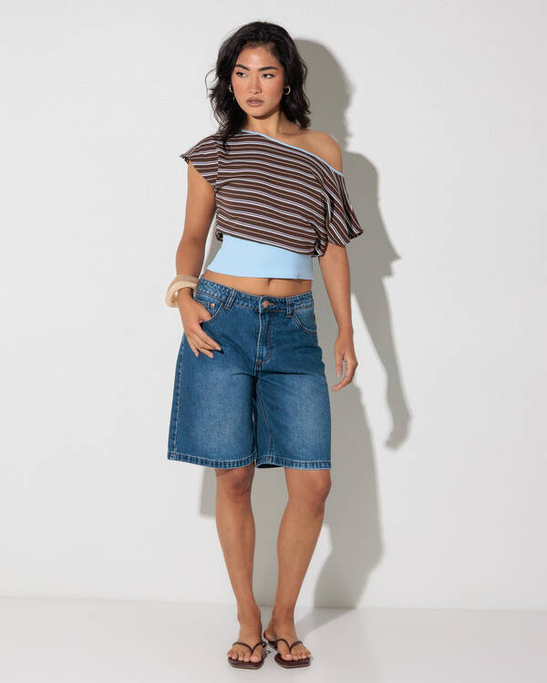 Ava And Ever Levie Stripe Knit Top for Womens