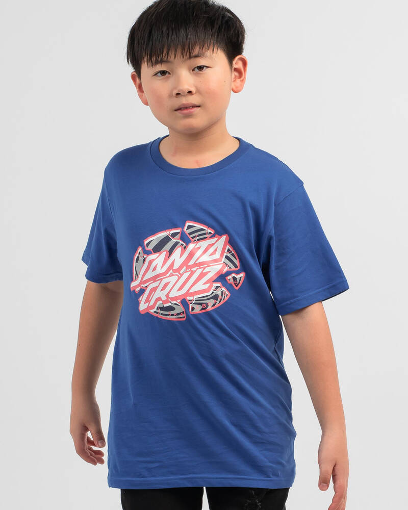 Santa Cruz Boys' Warp Broken Dot Front T-Shirt for Mens