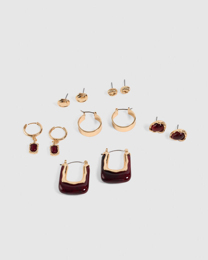 Karyn In LA Rosewood Earring Pack for Womens