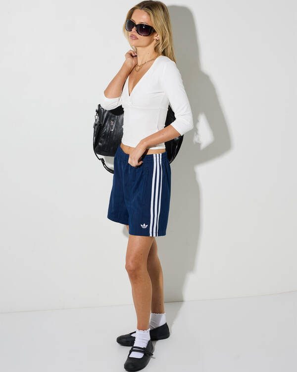 adidas Pinstripe Firebird Shorts for Womens