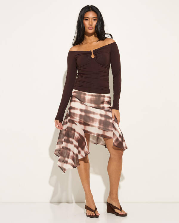 Ava And Ever Sade Off Shoulder Long Sleeve Top for Womens