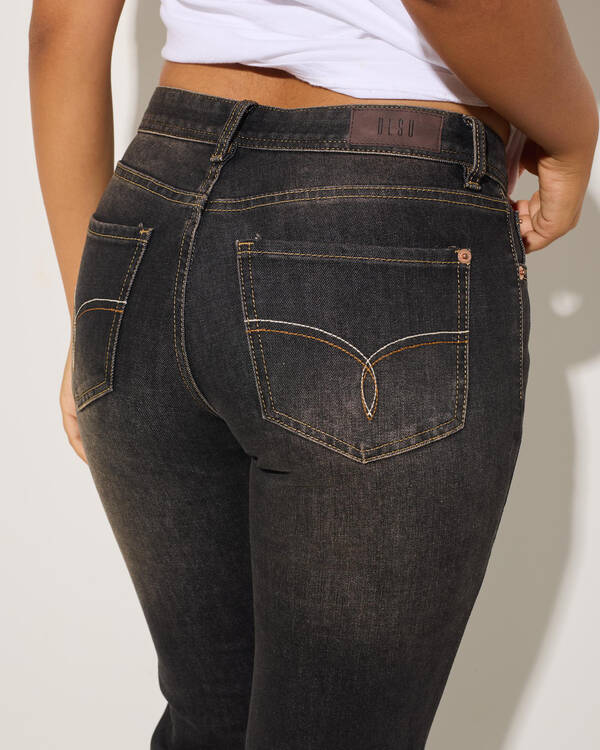 DESU Stratford Low Waist Bootleg Jeans for Womens
