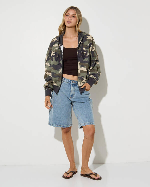 Rip Curl Camo Drop Shoulder Hoodie for Womens