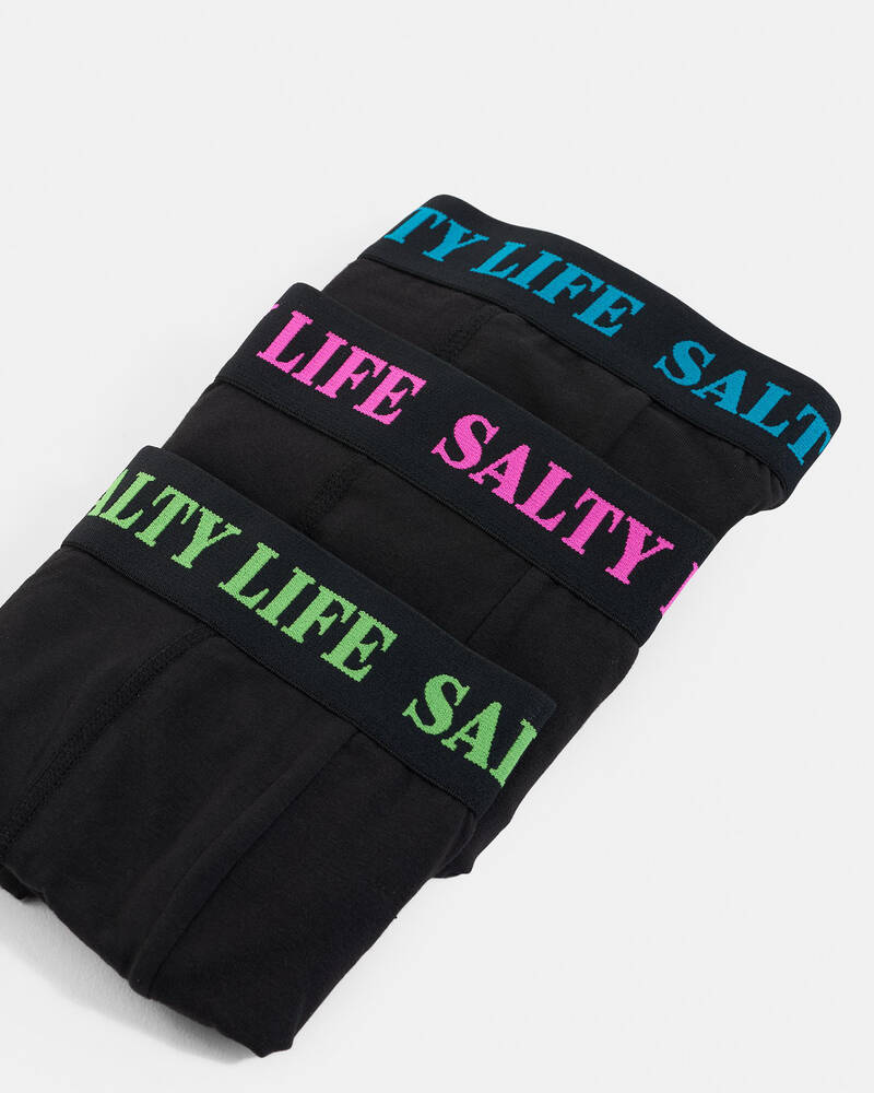 Salty Life Open Oceans Fitted Boxer Shorts 3 Pack for Mens