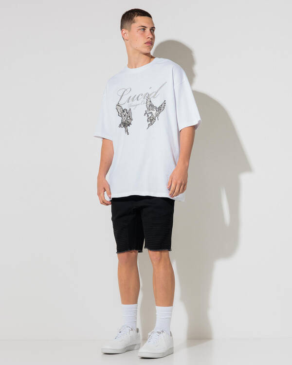 Lucid Arcade Elastic Waist Shorts for Mens